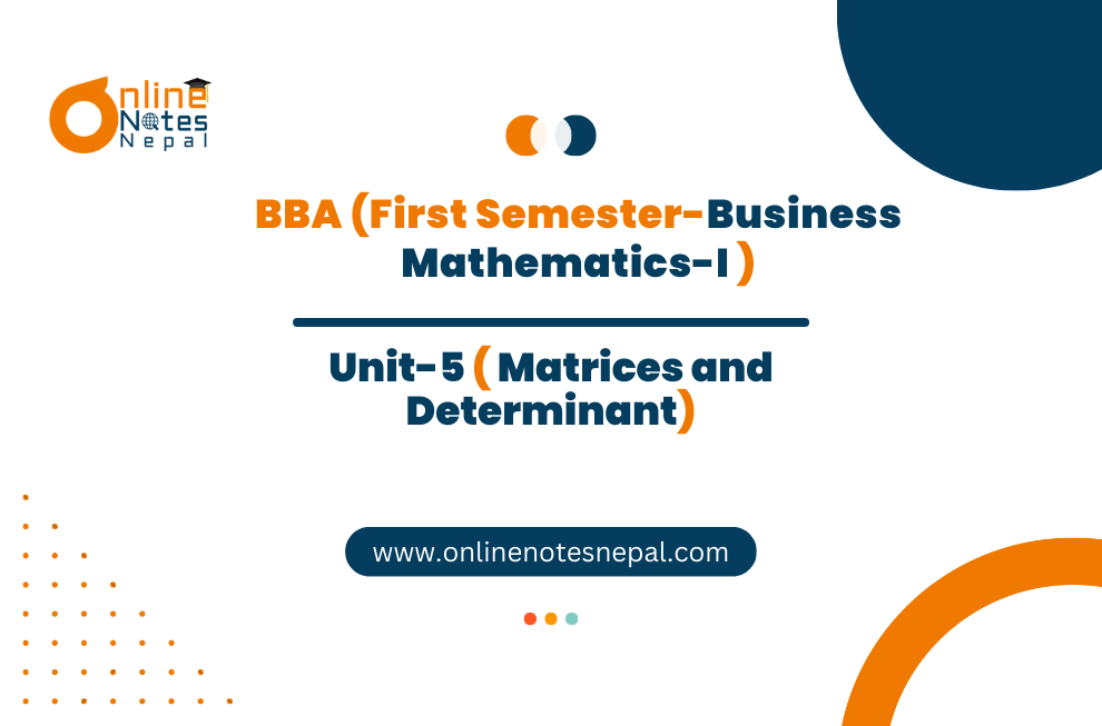 Matrices and determinants